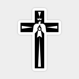 Christian cross and dove - a symbol of the Spirit Magnet