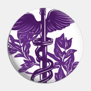 Caduceus Purple Shadow Silhouette Anime Style Collection No. 207 Pin