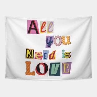 Love is All You Need: A Scrap Book Lettered Affair Tapestry