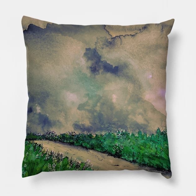 Rumbling Melancholy Pillow by denkatinys