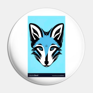 Blue Fox Retro Pin