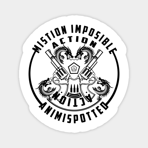 vintage t-shirts design | mission impossible action quality Magnet by T-shirt Design value