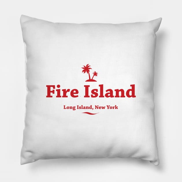 Fire Island, Long Island, New York Pillow by RachelLaBianca