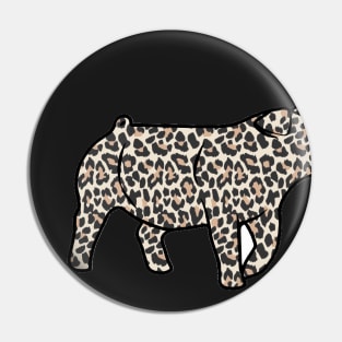 Cheetah Print Pig Silhouette 1 - NOT FOR RESALE WITHOUT PERMISSION Pin