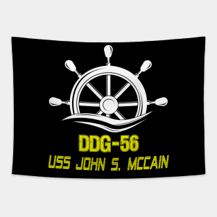 Uss John Mccain DDG 56 Gold Tapestry