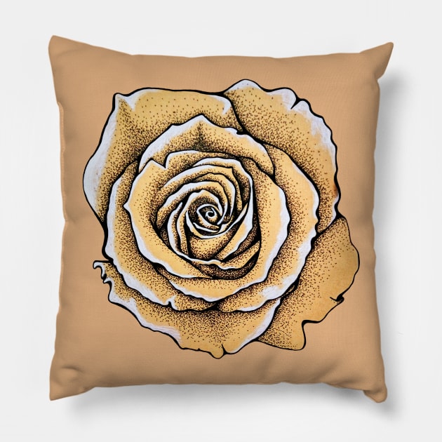 Beautiful rose flower Pillow by ativka