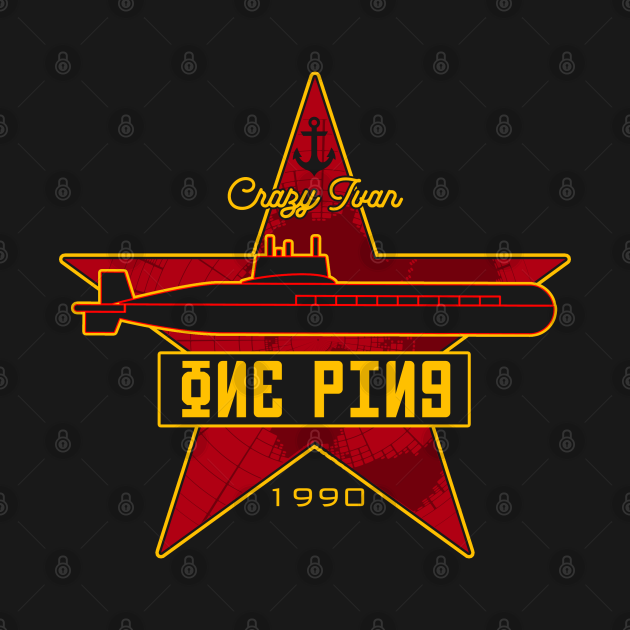One Ping The Hunt for Red October Tom Clancy TShirt TeePublic