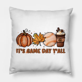 It's Game Day Y'all, Fall Baseball, Game Day For Women, Baseball Mom, Gamer Day, Halloween Baseball Season Pillow