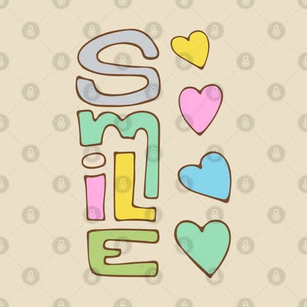 SMILE Uplifting Lettering with Friendship Happiness Love Hearts - UnBlink Studio by Jackie Tahara by UnBlink Studio by Jackie Tahara