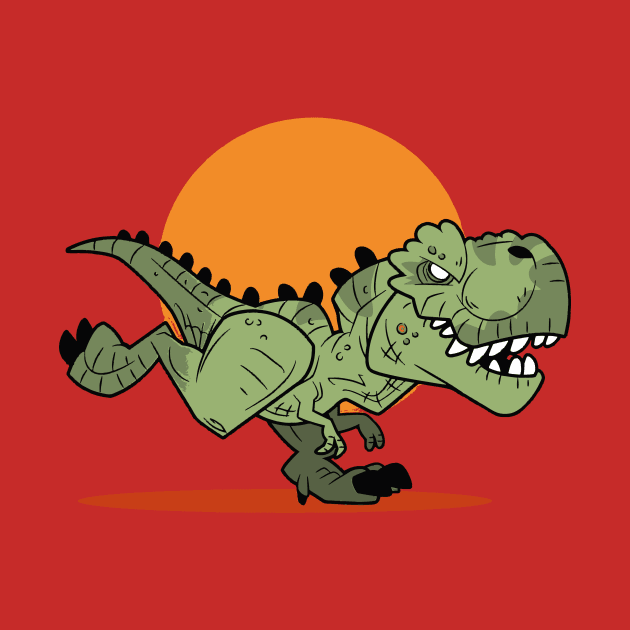 T-Rex Sun Capture by WorldDinosaurs