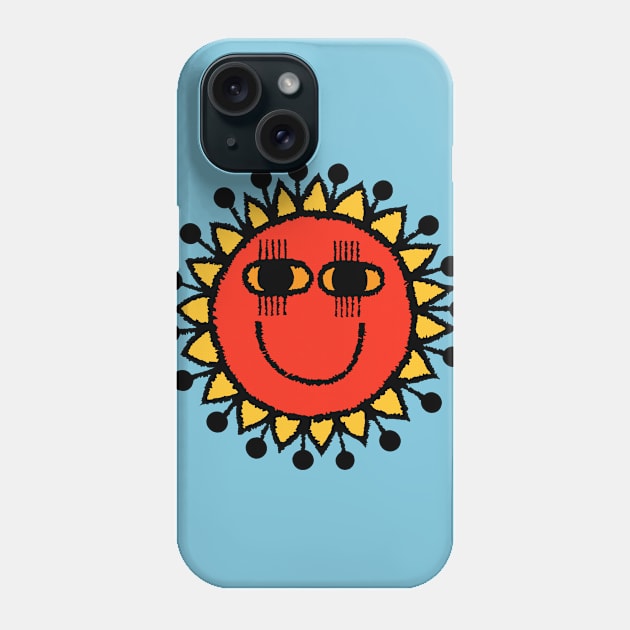 Vintage Happy Mid Century Modern Sun Phone Case by CultOfRomance