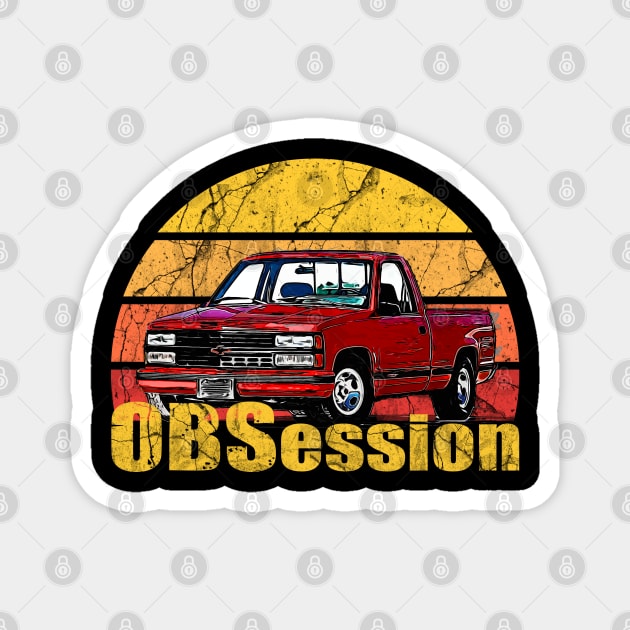 OBS Obsession Chevy C/K trucks General Motors 1988 and 1998 pickup trucks, heavy-duty trucks square body Old body style Magnet by JayD World