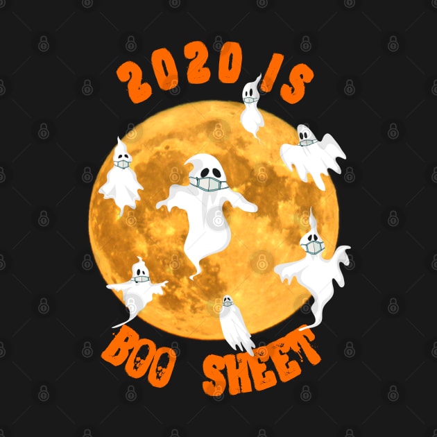 2020 is Boo Sheet white Ghost Wear Mask Halloween by BurunduXX-Factory