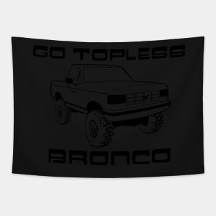 1987-1991 Bronco Topless Black Print Tapestry