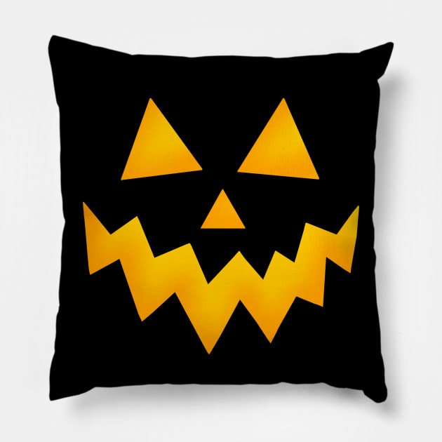 Halloween Glowing Pumpkin Face Jack o Lantern Pillow by julieerindesigns