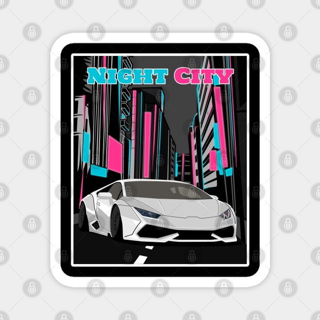 Lamborghini Huracan Night City Magnet by Rebellion Store