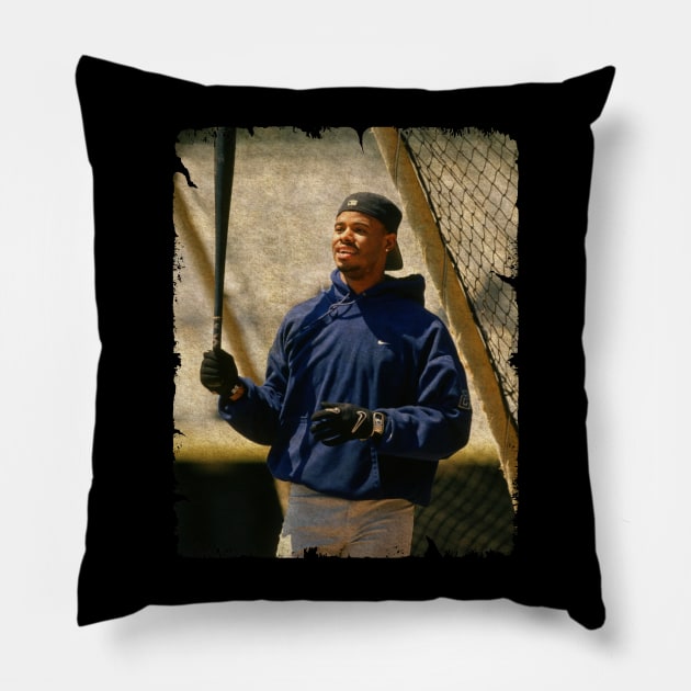 Ken Griffey Jr. in Seattle Mariners Pillow by PESTA PORA