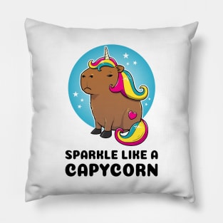 Sparkle like a capycorn Capybara Unicorn Pillow