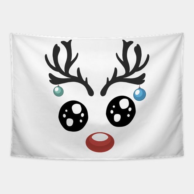 Funny Reindeer Christmas Tapestry by Magic Arts