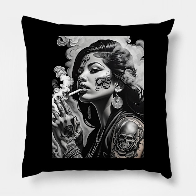 Chicana Power Pillow by Absinthe Society 