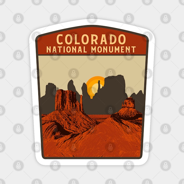 Colorado national monument Mountain & Sun Magnet by Tonibhardwaj