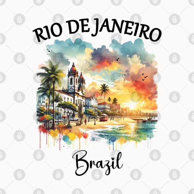 2024 Rio De Janeiro - Brazil Water Color Art by Sambastyles