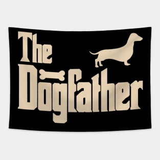 Mens Dachshund Dog Lovers Gifts The Dogfather Men Tee Tapestry