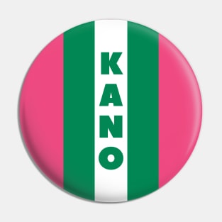 Kano City in Nigerian Flag Vertical Pin