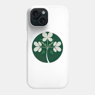 Saint Patrick's day shamrock leaf - flat design with just two colors ! Phone Case