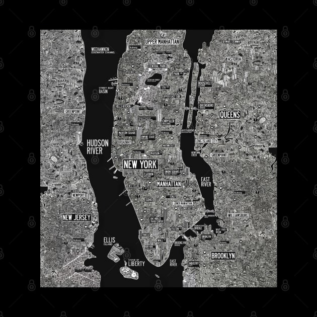 NYC New York map by ol1ie