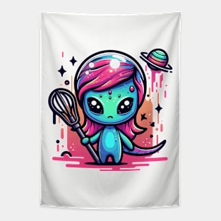 Mystical Martian Cute Tapestry