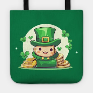 St Patricks day lucky day with shamrock Tote