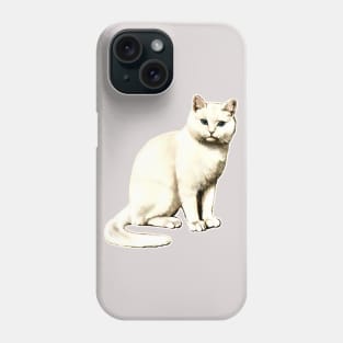 Cute white cat Phone Case