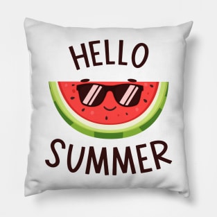 Hello Summer Watermelon Lover Summer T-shirt Pillow