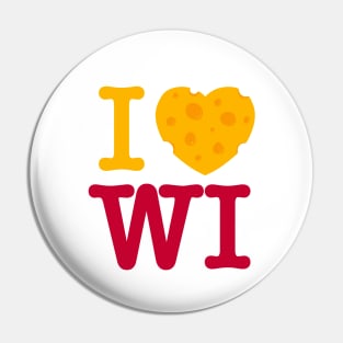 I love Wisconsin - Madison Red Pin