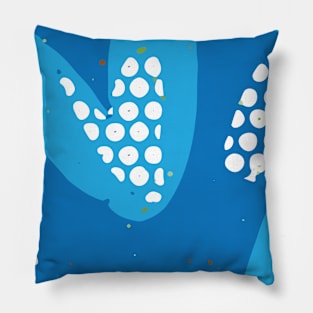 Cool Blue Hearts Graphic Design GC-116-9 Pillow