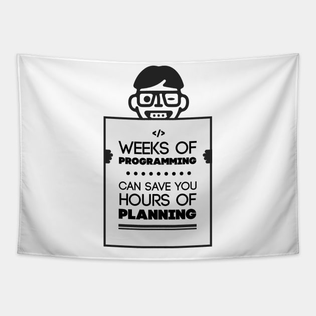 Weeks of Programming - funny for Software engineers Tapestry by mangobanana