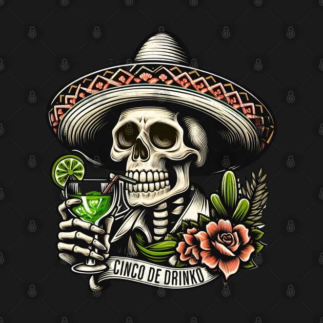 Cinco De Mayo Skull by BeanStiks