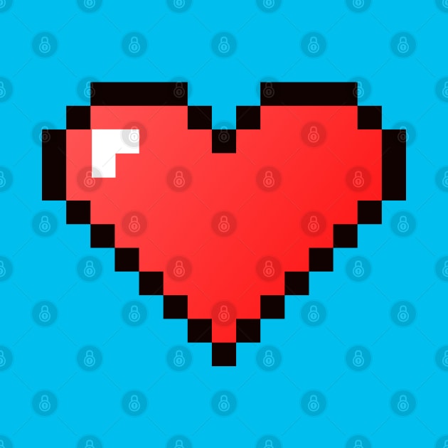 Pixelated 8-Bit Heart (v1) by Lumos19Studio