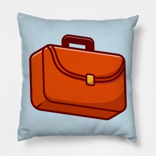 Business Suitcase Cartoon Pillow