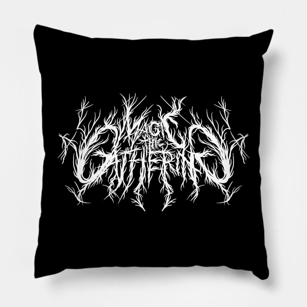 Magic the Gathering black metal logo Pillow by simon_maggots