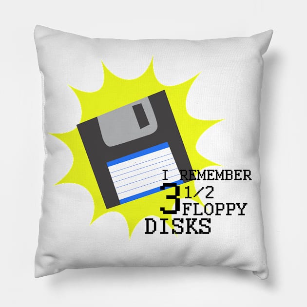 floppy disk love Pillow by maybeeloise