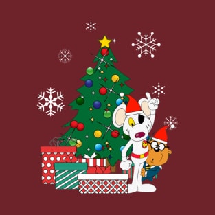 Danger Mouse And Penfold Around The Christmas Tree T-Shirt