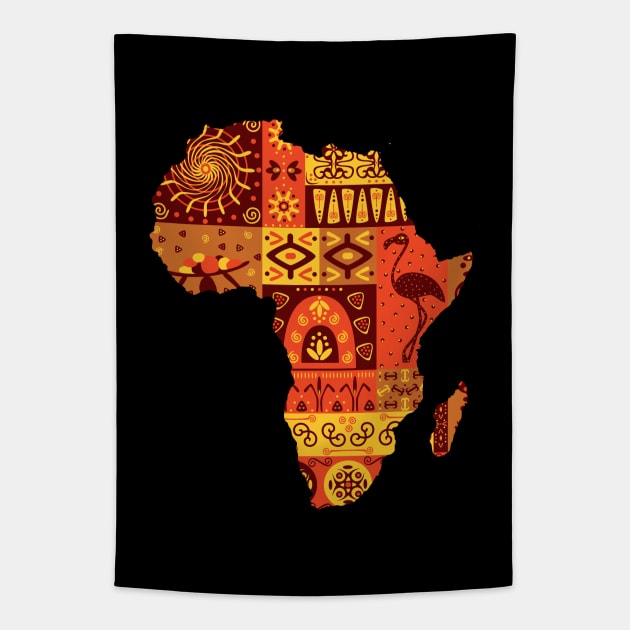 African Culture Safari Tribal Art Design Tapestry by SpaceManSpaceLand