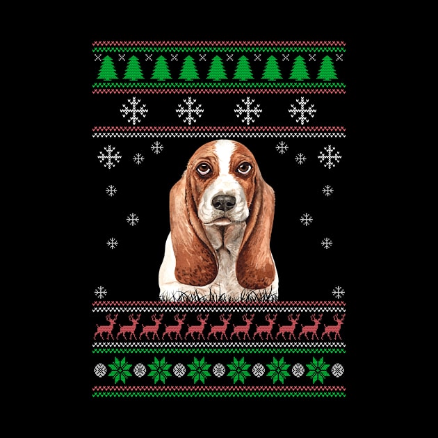 Basset Hound Ugly Christmas Sweater Funny Dog Lover Owner Gifts by nzbworld