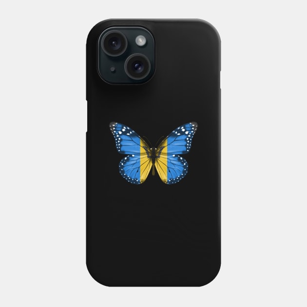 Barbadian Flag  Butterfly - Gift for Barbadian From Barbados Phone Case by Country Flags