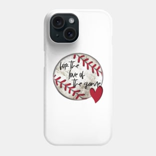 For the Love of the Game Baseball Heart Design Phone Case