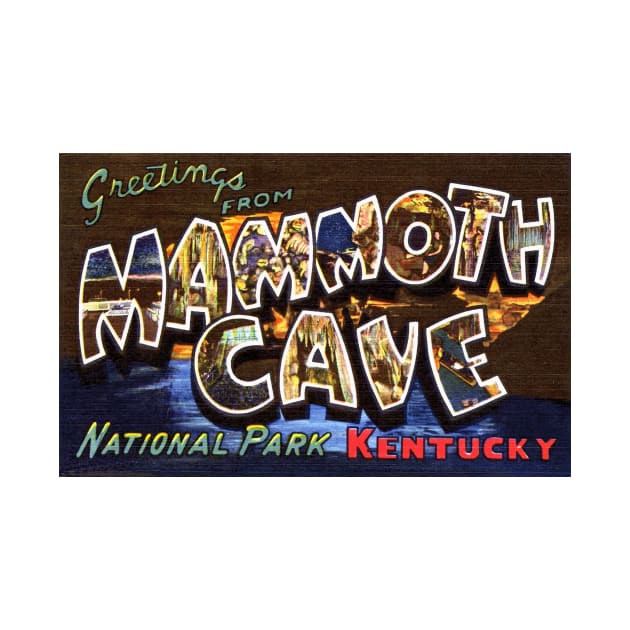 Greetings from Mammoth Cave National Park, Kentucky - Vintage Large Letter Postcard by Naves