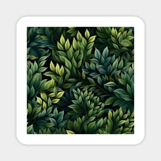 Green Leaves Pattern 14 Magnet