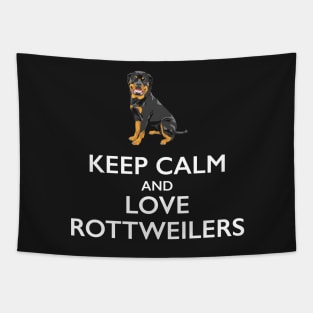 Keep Calm and Love Rottweilers Tapestry